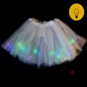 POLLERA TUTU BLANCO LUMINOSO x 1